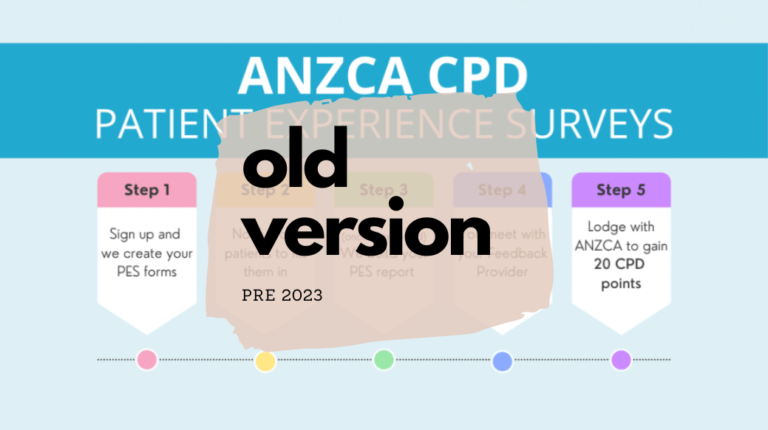ANZCA CPD Patient Experience Survey (OLD / Pre 2023)