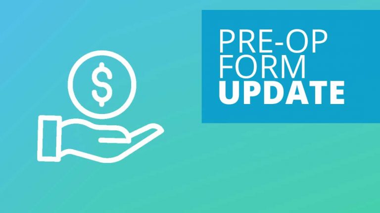 Pre-Op Forms – Update: Billing / Payment Option