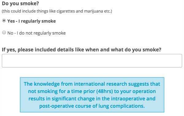 Adult Smoke - Preoperative Anaesthetic Assessment
