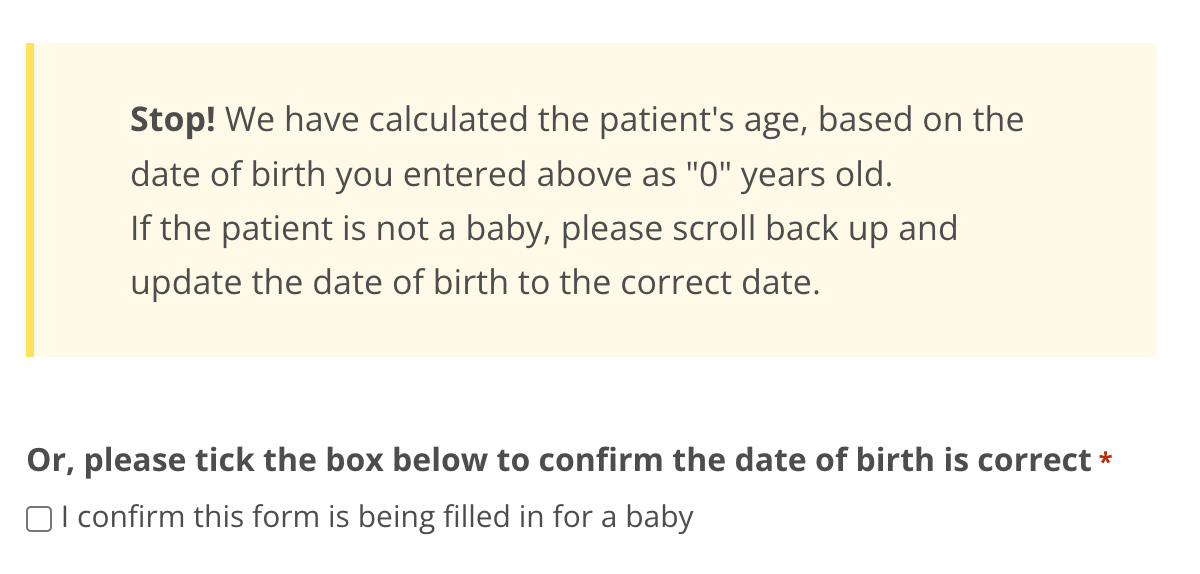 Date of Birth Age - Preoperative Anaesthetic Assessment